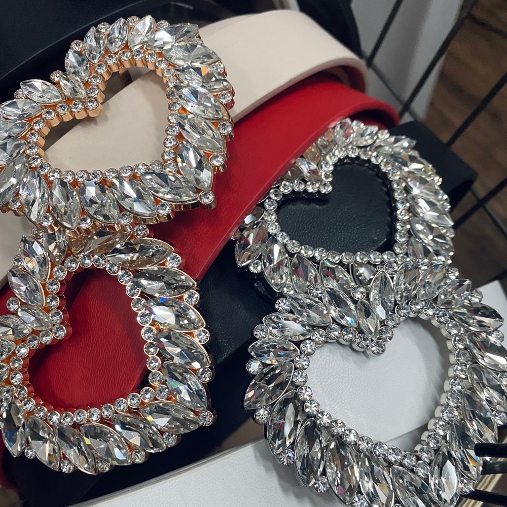 Red Rhinestone Heart Belt - Picture 11 of 15